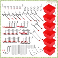 [J X Q K] 121 Piece Pegboard Hooks Set,Pegboard Accessories with Metal Hooks, Peg Board Organizer Ac