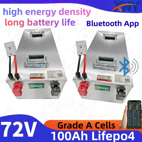 Brand 72V 100Ah LiFepo4 Battery 7kw 15kw 7200Wh pack with strong BT BMS for electric car low speed c