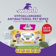 [New Scents Available] Woosh Antibacterial Scented Pet Wipes 100pcs (6 Scents Available) | Pawpy Kis