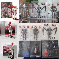 Neca pennywise ตุ๊กตาของเล่นตุ๊กตาขยับแขนขาได้โจ๊กเกอร์สยองขวัญของขวัญวันคริสต์มาสฮาโลวีนสยองขวัญเคร