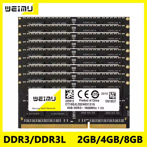 10Pcs DDR3 DDR3L 4GB 8GB Laptop Memoria Ram 1066 1333 1600 1866Mhz PC3 PC3L 12800 10600 8500 204Pin