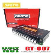 GRATIA Preamp เครื่องเสียงรถยนต์/ปรีแอมป์ 7แบน/7Band (ซับรวม) GRATIA รุ่น GT-007