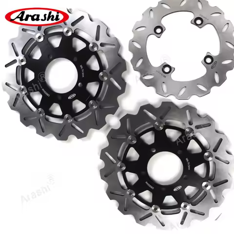 ARASHI For KAWASAKI NINJA ZX636 Front Rear Brake Rotors Brake Disc Set ZX 636 ZX 6R NINJA 2005 2006 