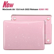 EooCoo Glitter Plastic Hard Shell Case For Macbook Air 13 (M4 M3 M2 M1) For Macbook Air 15 (M4 M3 M2