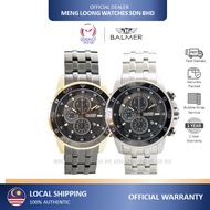 BALMER 8129G Analog Chronograph IP Stainless Steel Bracelet Japan Quartz Jam Lelaki Men Watches [100