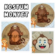 Flannel Monkey Costume Monkey Animal Character Costume Animal Costume Kids
