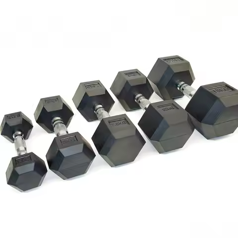 High-Quality Rubber Hexagonal Dumbbells Set 10lbs for Home Gym Weight Training Exercise Equipment 5K