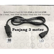Cable Power Cord C19 to C14 16A-250V 3 Meters