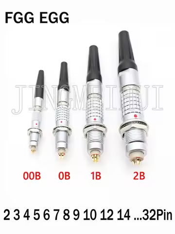 FGG EGG 00B 0B 1B 2B Connector 2 3 4 5 6 7 8 9 10 12 14 16 18 19 26 32pin Aviation Plug And Audio Eq