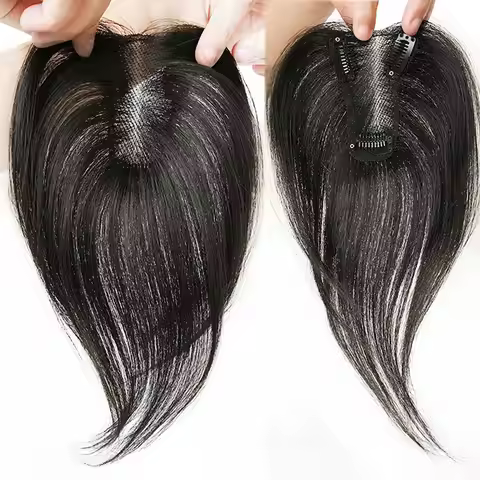 7x10cm Human Hair Toppers For Women Thin Clips In Swiss Lace Topper Natural Scalp Top to Hide Bald o