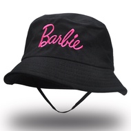 Kids 2 - 8 yrs old Barbie Girls Embroidery Bucket Hat Cotton Hats Fisherman Sunscreen Visor Beach Fl