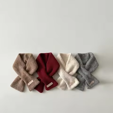 2-8T Kids Knitted Scarf Solid Color Warm Children's Scarf 7 Colors Korean Version Girls Neckerchief