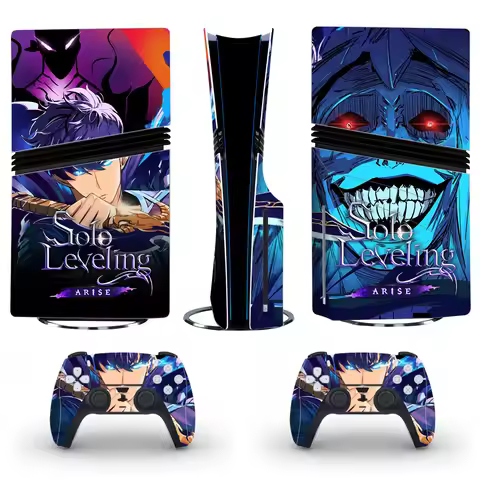 Anime Solo Leveling PS5 Pro Disc Skin Sticker Decal Cover for Console and 2 Controllers New PS5 Pro 