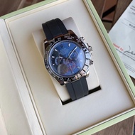 Rolex Rolex (Rolex Rolex )Rolex (Rolex Rolex ) Watch Royal Dark Blue Multifunctional Men's Watch Rubber Strap Fully Automatic Mechanical Strap Tote Bag Box