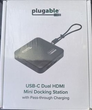 Plugable 7-in-1 USB-C Dual HDMI Mini Docking Station 螢幕輸出器