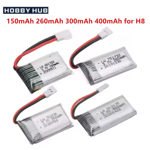 3.7V 150mAh 260mAh 300mAh 400mAh RC Palne Rechargeable lipo Battery for Remote Control FX620 FX820 F