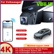 VBUJE CA1กีฬาข้ามรุ่น Skenyaq 4K DashCam สำหรับกล้องสำหรับรถยนต์บันทึก WIFI รถรุ่น Atlas KICFN