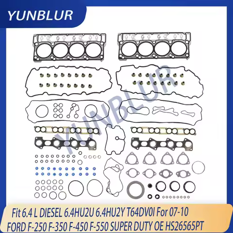 Engine Full Gasket Set Fit 6.4 L DIESEL 6.4HU2U 6.4HU2Y T64DV0I For 07-10 FORD F-250 F-350 F-450 F-5