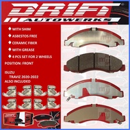◝ ✼ ∇ DRIFT AUTOWERKS BRAKE PADS for ISUZU TRAVIZ 2020-2022 FRONT (4 PCS SET) DLA-4072A