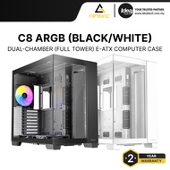 ANTEC C8 ARGB | BLACK / WHITE | DUAL-CHAMBER DESIGN | 3× PRE-INSTALLED PWM FANS | FULL-TOWER E-ATX P