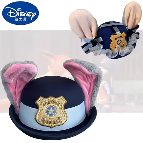 Disney Cute Judy Hat Rabbit Bowler Zootopia Police Officer Children's Adult Cosplay Headband Headwea