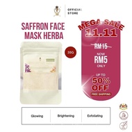 K&K 35GRAMS TRIAL THERAPEUTIC KERALA BRIGHTENING HERBAL POWDER MANDIAN HERBA SAFFRON & ROSE 100% ORG