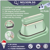 NELSON Foldable Handheld steam iron Portable Steam Wet and dry Ironing machine Mini Iron Steam Iron Ceramic panel Fast Ironing