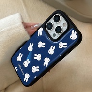 case for iphone xr 11 12 13 14 15 16 pro max plus air back cover white rabbit pattern tpu case hitam