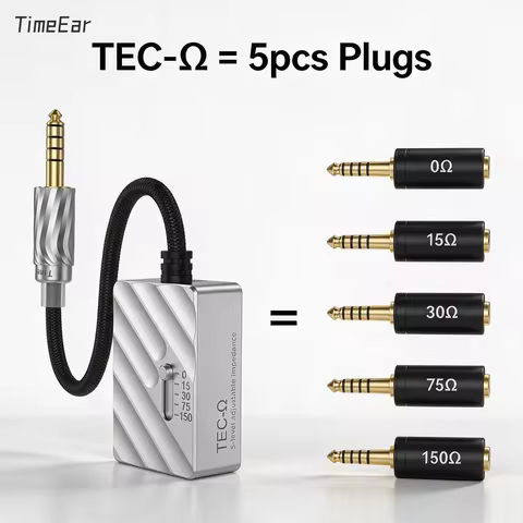 TimeEar TEC-Ω 15 30 75 150 Ohms Impedance Plug Earphone Noise Cancelling Resistance IEM Reduce Noise
