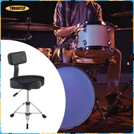[tdraoylp] Drum Throne with Backrest,Hydraulic Drum Stool,Drum Chair,Padded Height