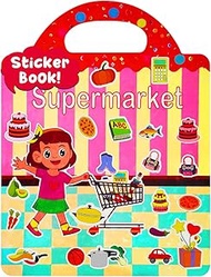 Reusable Sticker Book, Travel Stickers for Kids, Waterproof Sticker Books, Crafts Activities for Tod