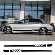 Car Stickers Auto Side Stripe DIY Decals for Mercedes Benz W205 W204 W203 C Class C180 C200 C300 C63