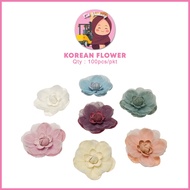 100Pcs 3D Korean Style Flower | Bunga Tampal Jahitan | Artificial Flower Patches Fashion Fabric Acce