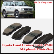 Toyota front and rear disc brakes Land Cruiser Prado 97-02 2002 1997 brake pads with tang Clear 1999