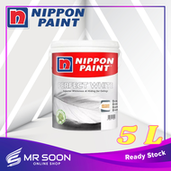 NIPPON PAINT 5L Perfect White Interior Paint Ceiling Paint Matt/Cat Dalam/Nippon Interior Paint /Indoor Paint