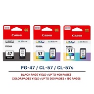 Canon PG-47 Black | Canon CL-57 Color | Canon CL-57S Color Ink Cartridge for E410 E470 E3170 E3370 E