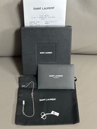 二手正品  YSL SAINT LAURENT 聖羅蘭 銀色 細鏈 手鍊 手環 限時免運