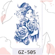 Semi Permanent Geisha Motif Tattoo