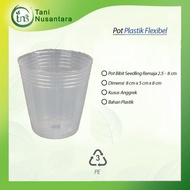 Pot Plastik Flexible Cup Anggrek Pot Bibit Seedling Remaja 2.5