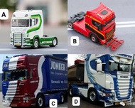 GCD 1:64合金模型，新車型！Scania S730，首批4色預售中。多個位置可活動。全車拆件140個