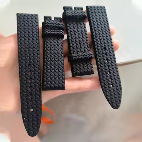 For Chopard FKM Rubber Watch Strap Classic Racing 168511 Men Tire Tread Pattern Fluoro rubber bracel
