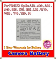 Battery Camera For PENTAX Optio A10 , A20 , A30 ,  A40 , E65 , E75 , E85 , L20 , W10 , W20 ,  T10 , 