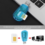 FUN~Mobile Phone SIM Card Reader USB Copy Backup Reader With CD For QQ/ICQ/MSM/PC Computer