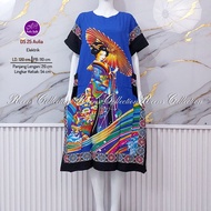 Batik Aulia Daster 25 Tanpa Kancing LD 120 Saku Depan | Daster Lengan Pendek Di Bawah Lutut Rayon Pr