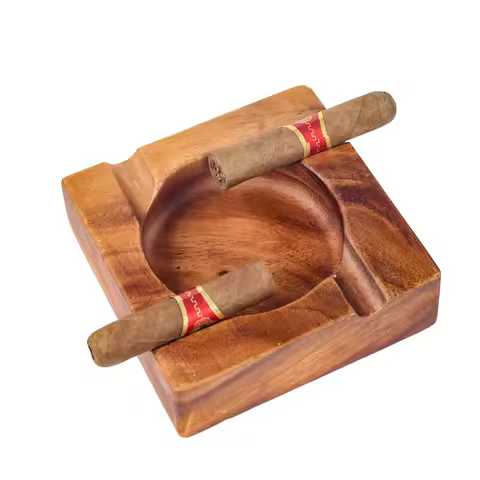New Wood Cigar Ashtray Square Ash tray Living Room 4 Slot Cigarette Ashtray Cigar Holder Ashtray