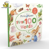(In Stock) พร้อมส่ง*ลิขสิทธิ์แท้ Original* หนังสือบอร์ดบุ๊คเล่มใหญ่ 100 คำศัพท์ ภาษาอังกฤษ Peter Rabbit Peters First 100 Words Board book