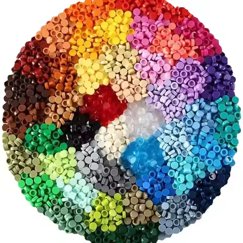 1000pcs/lot Tile 1x1 Round 98138 Special Brick MOC Building Block Small Particle Bricks Parts Compat