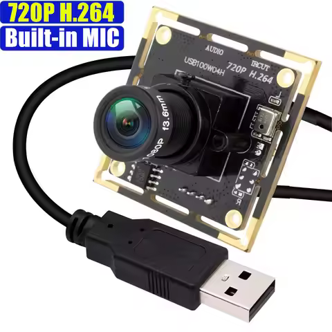 ELP Industrial 720P USB Camera H264 Encoding 30fps Compact 32x32mm Embedded Module for Machine Visio