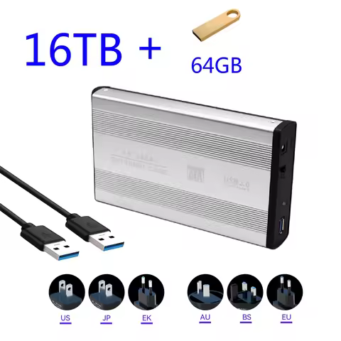 New 16TB My Passport USB 3.0 Portable 3.5" External Hard Drive Encrypted Mobile High-Speed Storage D
