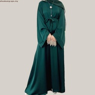 【YM】Spot Abaya Cardigan 2-piece set Muslim Women Wear Plain abaya dress sets Muslimah fashion Abaya 
